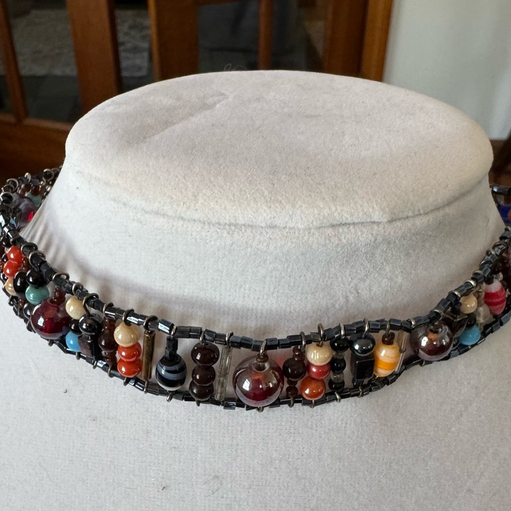 Multicolor Beaded Choker Necklace
